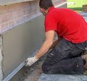 muur bezetten cement